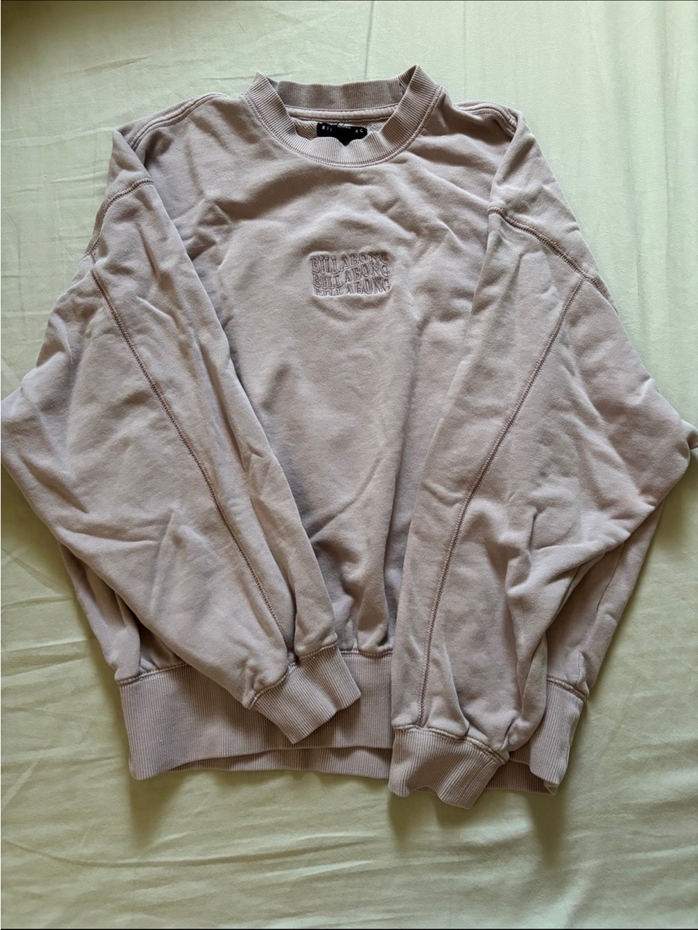 Billabong women's Crewneck Sweater in Light Mauve